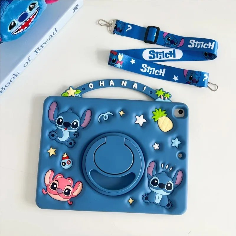 

Милый 3D-чехол Disney с рисунком Стича для iPad Mini/Air 1/2/3/4/5/6/7, iPad 7/8/9/10/10,9 дюймов A16, защитный чехол для детского планшета