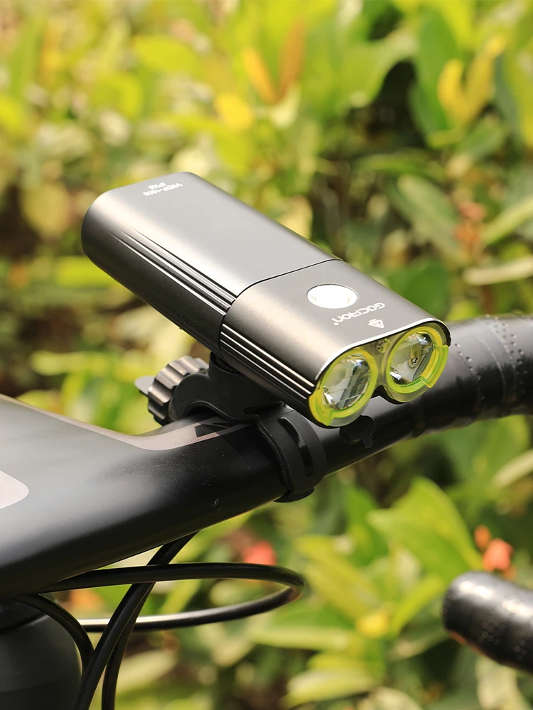 AliExpress GaCIROn Gaciron Bike Headlight V9DP-1800 Type-C Rechargeable Waterproof Bike Light For Night Riding Wire Remote Control Bike Front Light