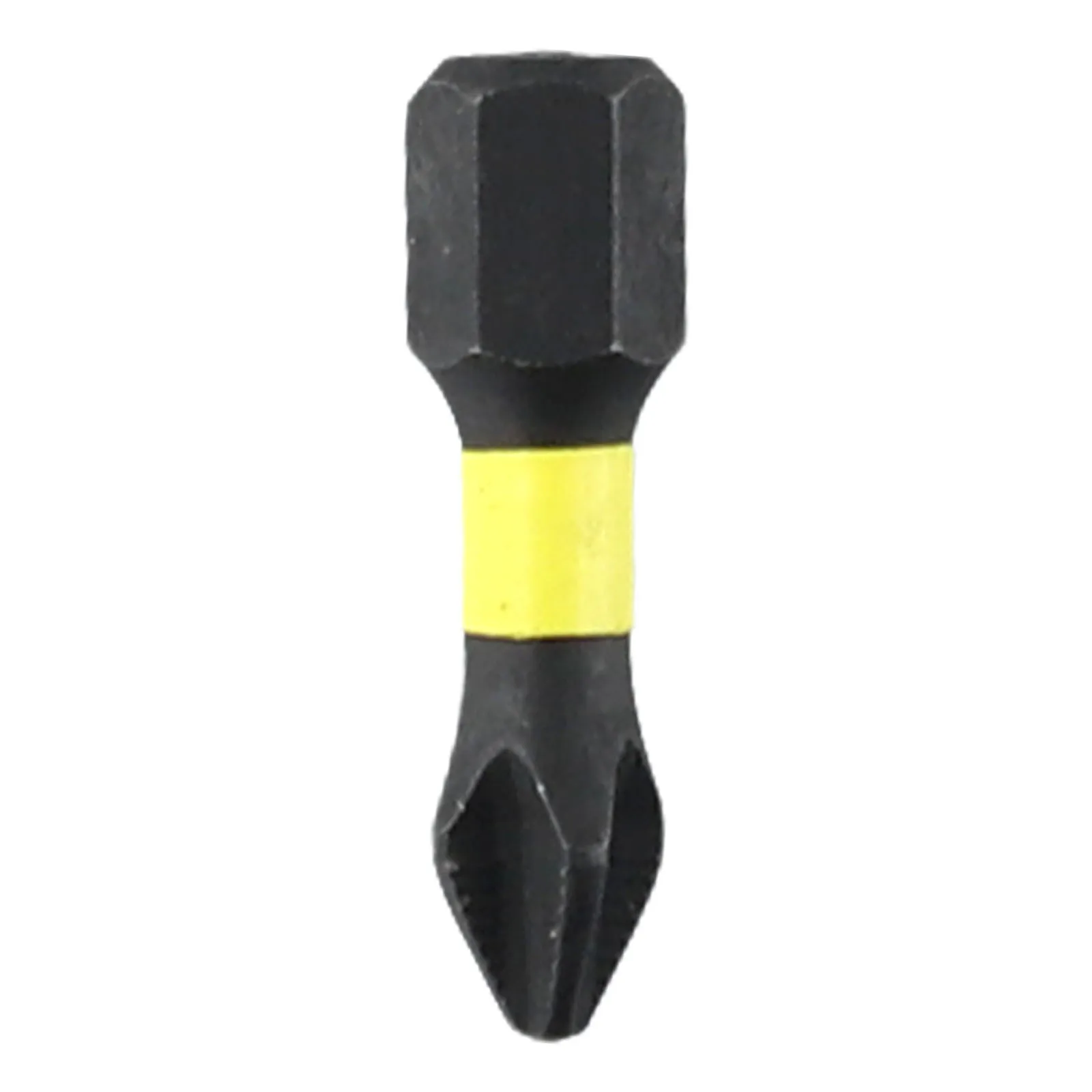 1pc anti-deslizamento magnético cruz chave de fenda bits 25-150mm ph2 magnetismo facilmente pegar parafuso amarelo/preto mão ferramenta parte