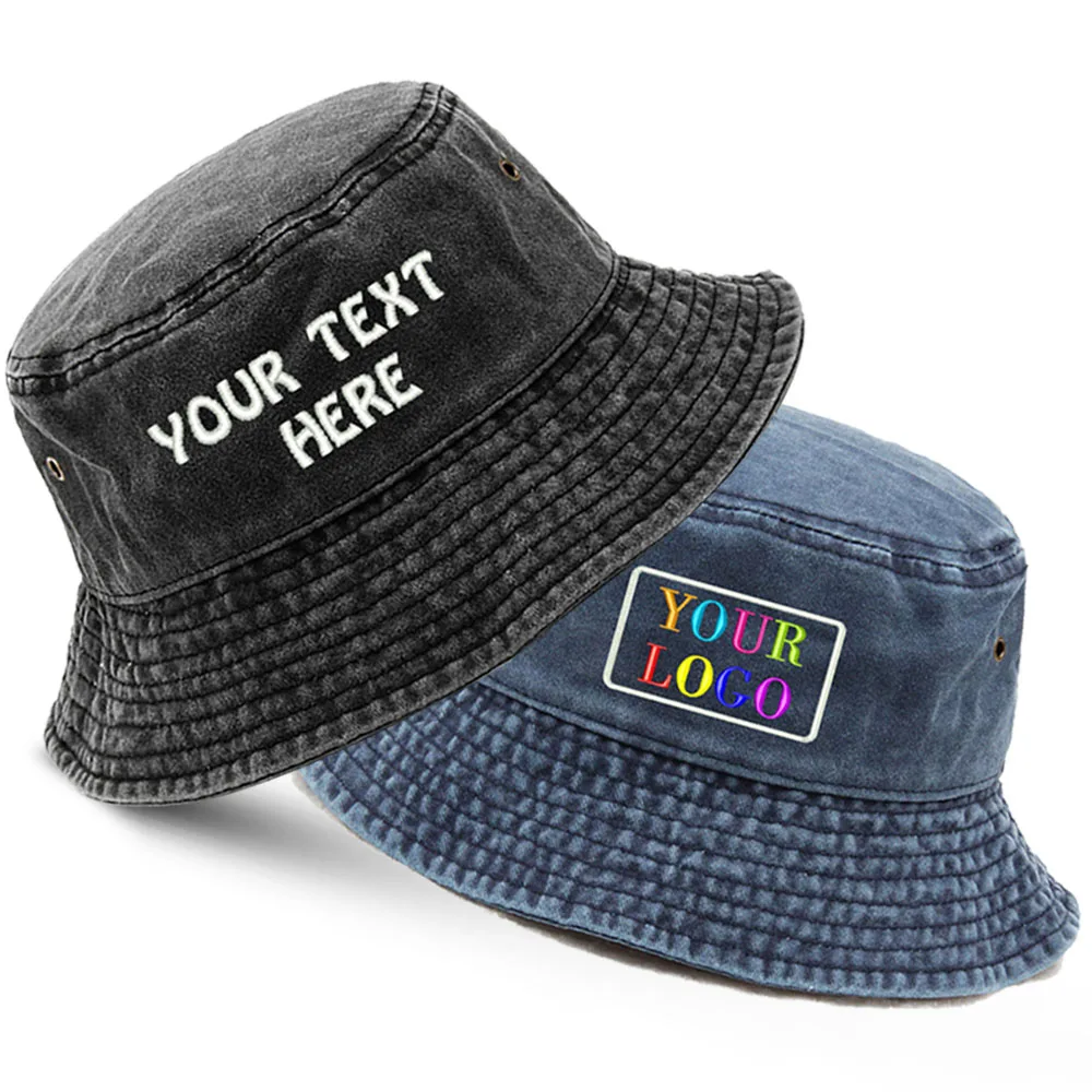 

Летняя панама на заказ с вышивкой текста и логотипом. Модная хлопковая шляпа от солнца для пляжной рыбалки. Веселый отдых на свежем воздухе для мужчин и женщин.