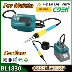 Turpow Cordless Soldering Iron Machine Tool For Makita BL1830 18V Battery BL1840 BL1850 BL1860 Battery 60W PCB Soldering Tool