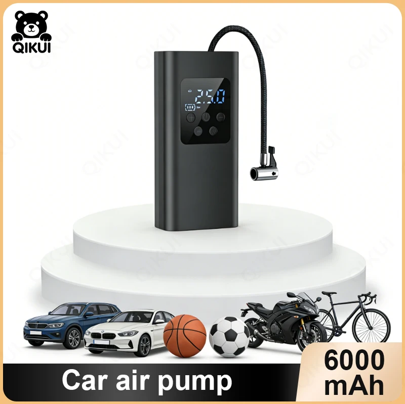 

12V Portable Car Air Compressor Pump for Emergency Power Supply Battery Jump Starter for Cars Motorcycles E Bikes SUVs Trucks