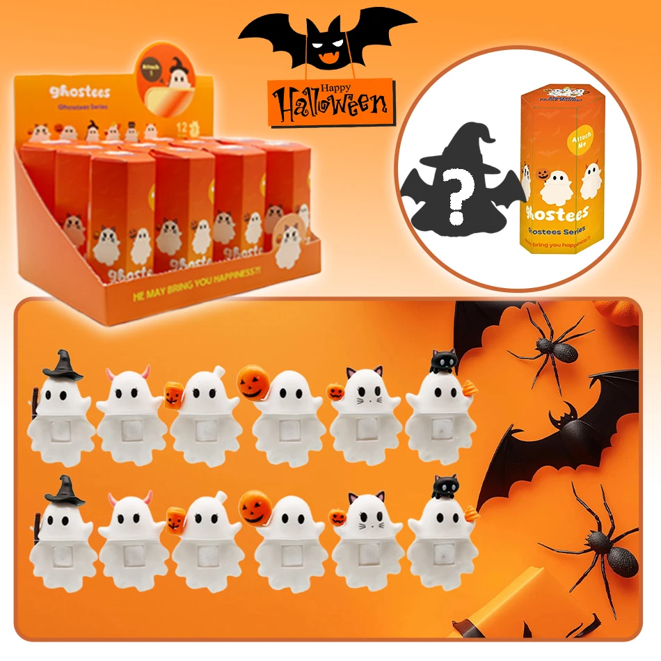 

2024, маленькие фигурки призраков на Хэллоуин для телефона, фигурка Buddy для смартфона, мини-модель куклы на Хэллоуин, украшение, подарок