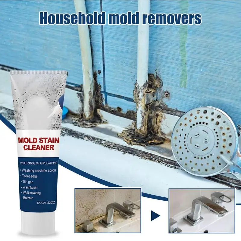 Household Mold Remover Gel 120g Home Mold Stain Cleaning Gel Bathtub Cleaner Mildew Cleaner Gel Mold Remover Gel For Shower