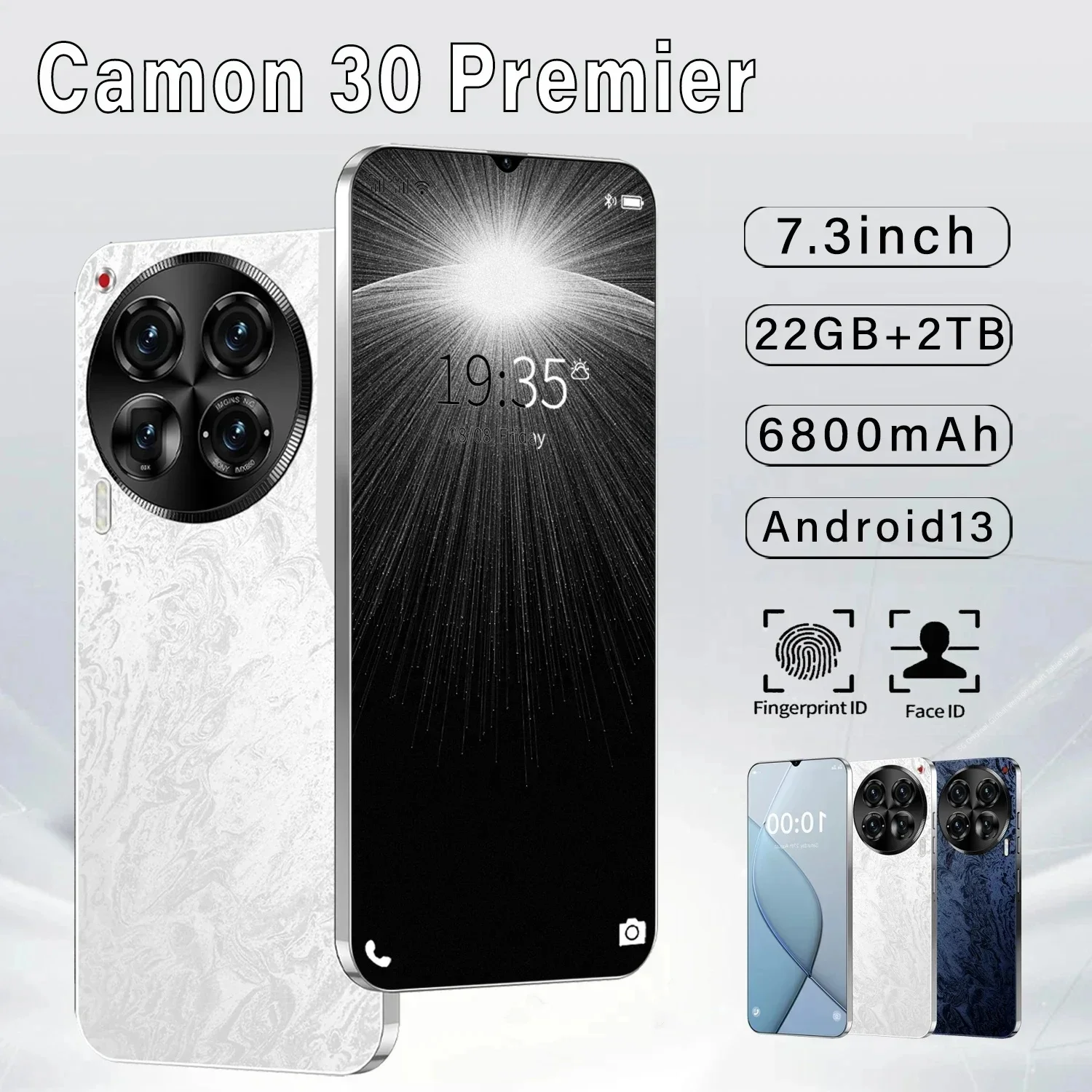 

Camon 30 Premier Smartphone Global Version Qualcomm 888 10core 22G+2TB 6800mAh 50+108MP 4G/5G Cellphone Android Mobile Phone