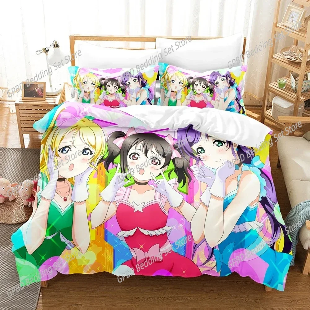 

3D Cartoons LoveLive! School idol project 3D Duvet Cover Bedding Set Comforter Linen Home Decor Single Double Twin King Queen