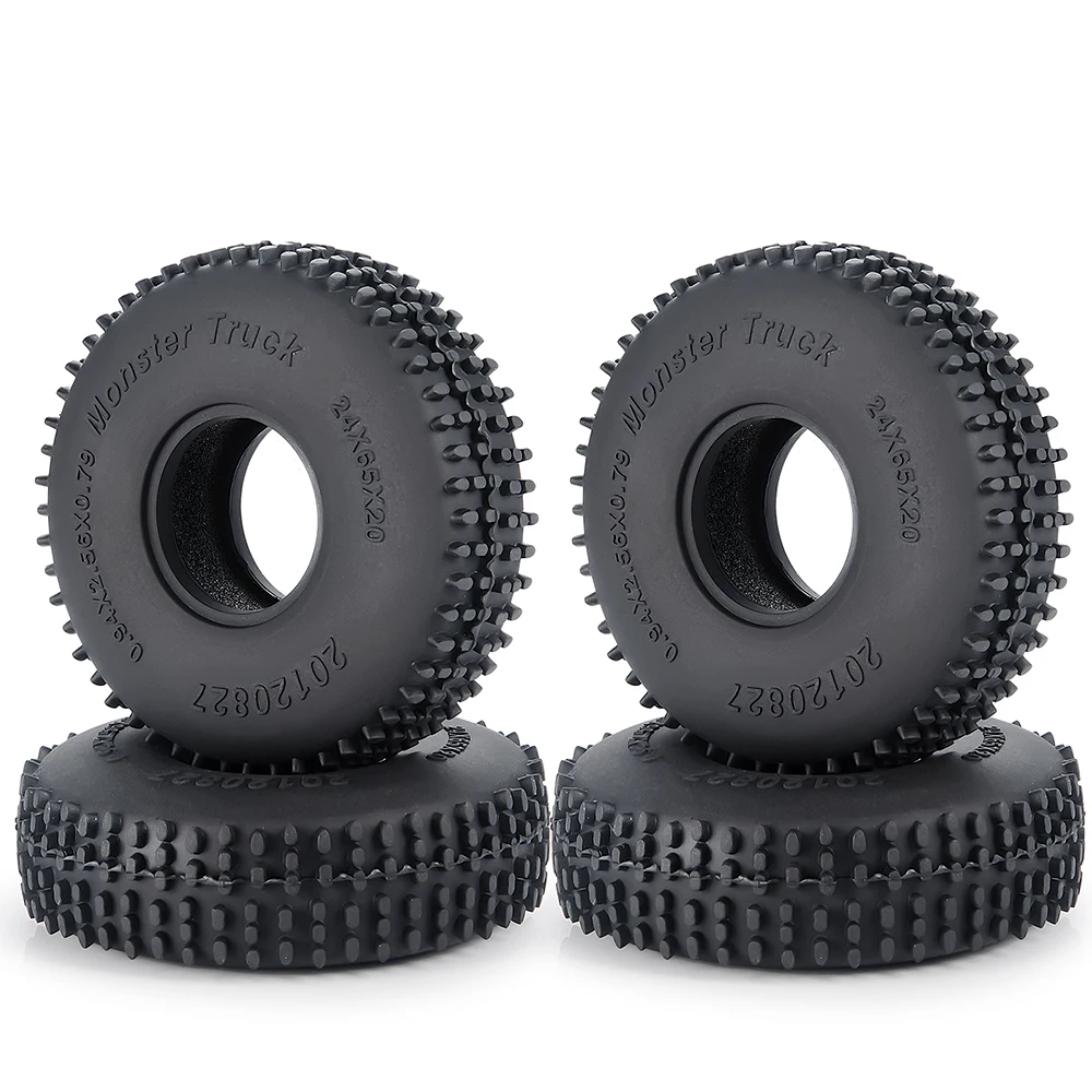 AXSPEED 4PCS 1,0" Gummireifen Schlamm Geländerad Reifen 50/54/58/62/64/65mm für 1/18 1/24 Axial SCX24 TRX4M RC Micro Crawler Auto