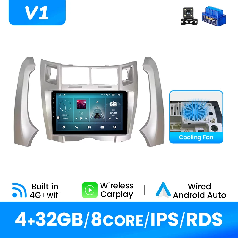 Android 14 Autostereo voor Toyota Yaris 2005-2011 1280*720 Touchscreen Draadloze CarPlay Android Auto 4G Wifi GPS DSP Multimedia