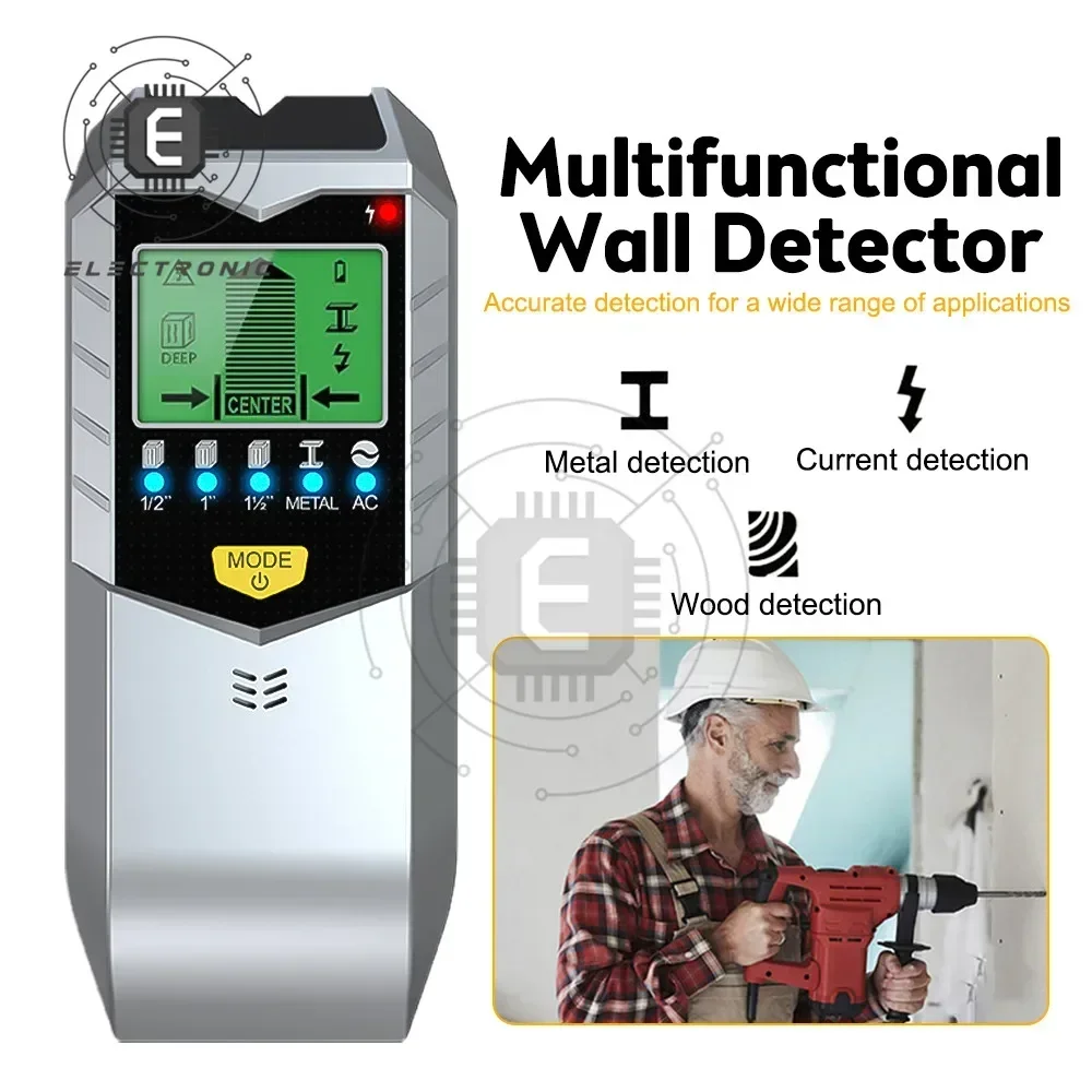 SH402 Sensor Wall Scanner Pipe Finder Pipe Wire Detector Electronic Stud Locator Wood Wall Metal Detector