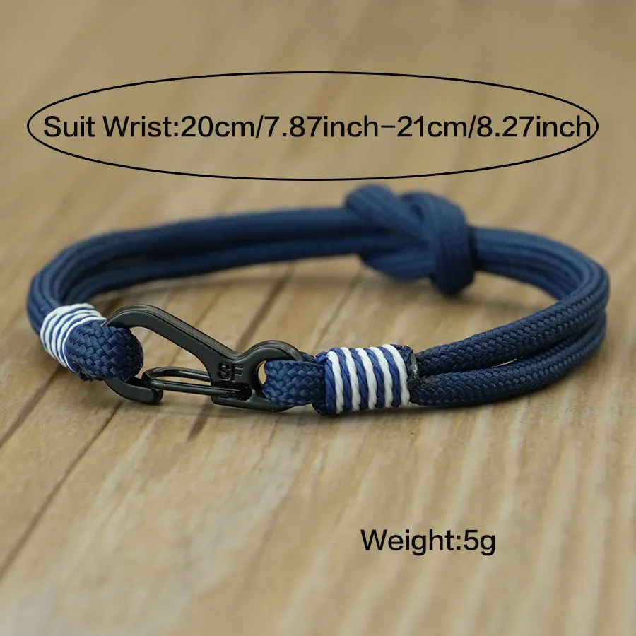 New Braided Rope Surfering Paracord Bracelets For Men Handmade Rope Bracelet Classic Sport Jewelry