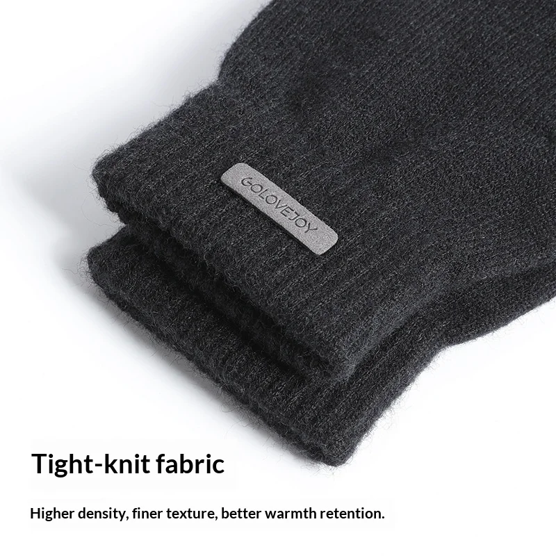 قفازات محبوكة الرياضة في الهواء الطلق ركوب الخيل عدم الانزلاق سميكة الشتاء مقاومة البرد يندبروف قفازات شاشة لمس دافئة الرجال