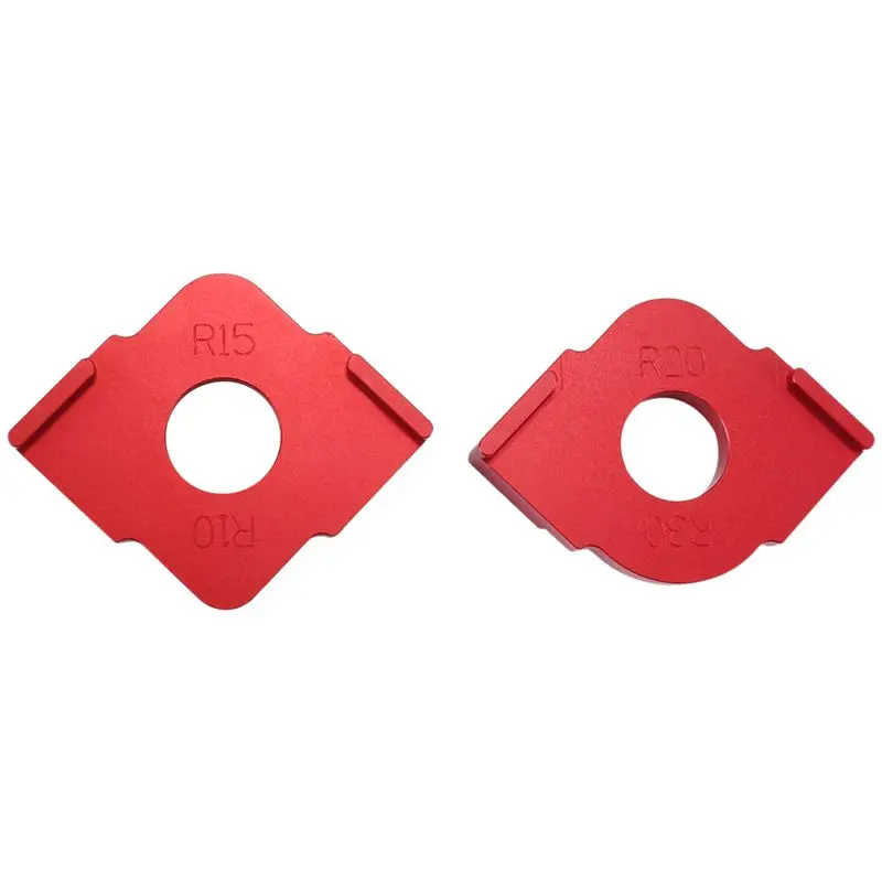 awah-アルミニウム合金ラジアスジグルーターテンプレート、ラジアスクイックジグルータービットテンプレート、丸みを帯びたコーナーのルータ加工用、2個セット