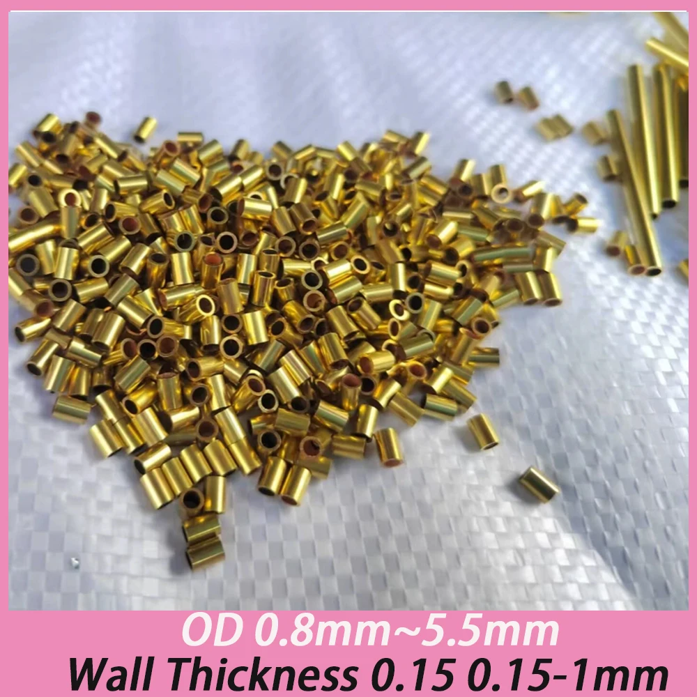 1Pcs 0.8x0.15x500mm ~ 5.5x1x500mm H62 Brass Tube Different Wall Thickness 0.15 0.15-1mm Capillary Hollow Brass Rod Cutting DIY