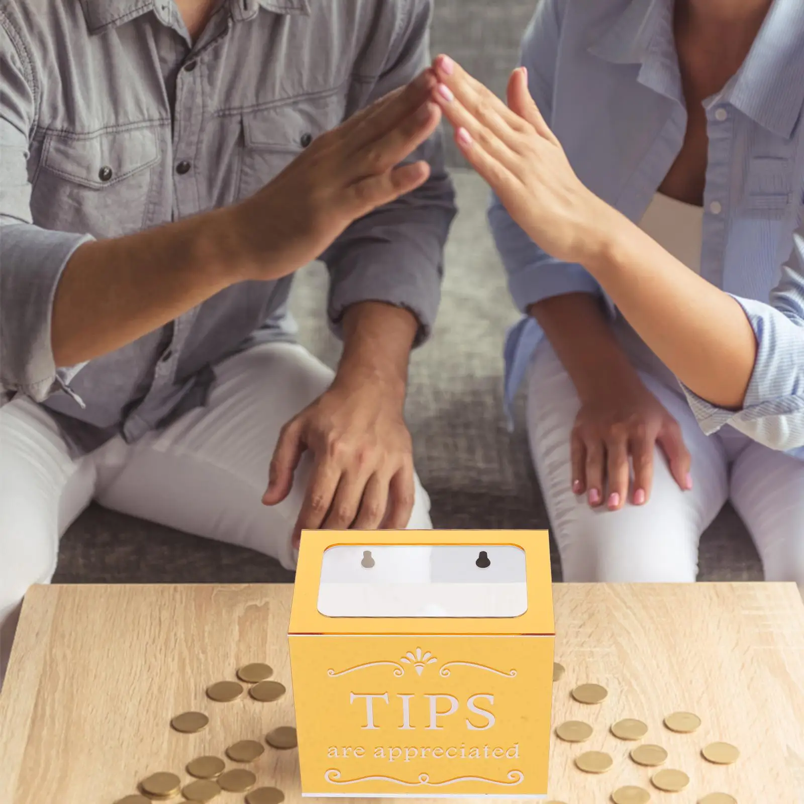 Boxes Suggestion Tip Jar LED Mail for Musicians Money Golden Coin Office