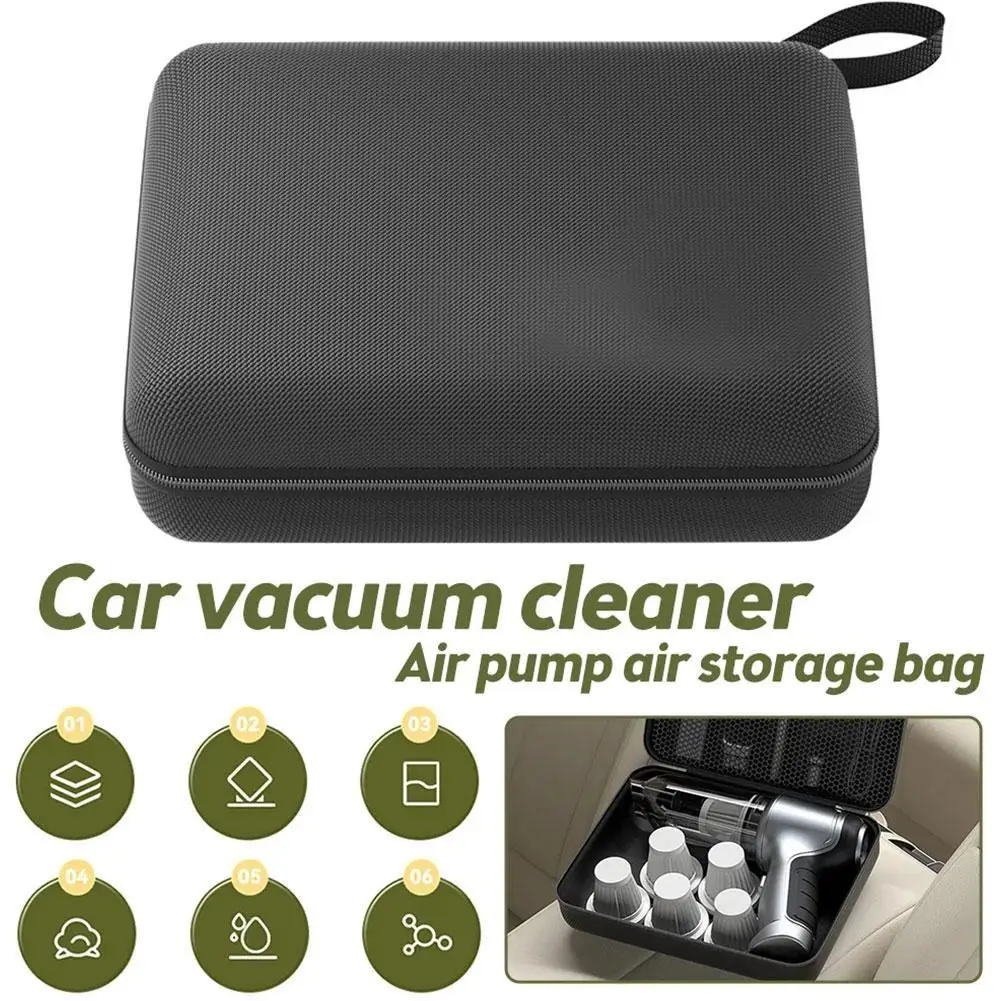 1/2Pcs Portable Car Vacuum Cleaner Storage Bag Car Vacuum Cleaner Tool Bag Vacuum Organizer Zipper Closure Storage Case Shell