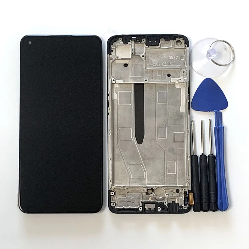 Original Amoled For OPPO Reno 6 4G Reno6 5G LCD Display Frame Touch Panel For Oppo Reno 7 4G Reno7 5G