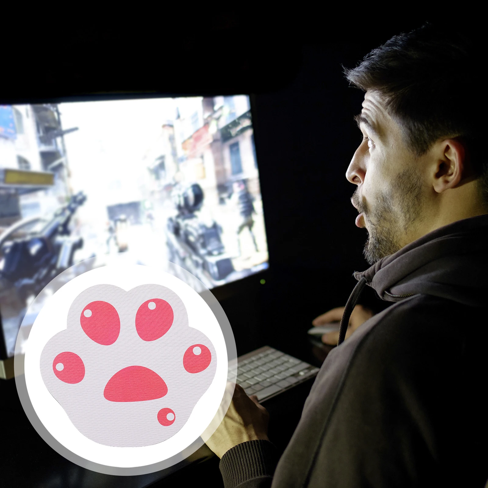 

Cat Paw Mouse Pad Cute Pads for Desk Wired Good Performance Cloth Animal Cushion