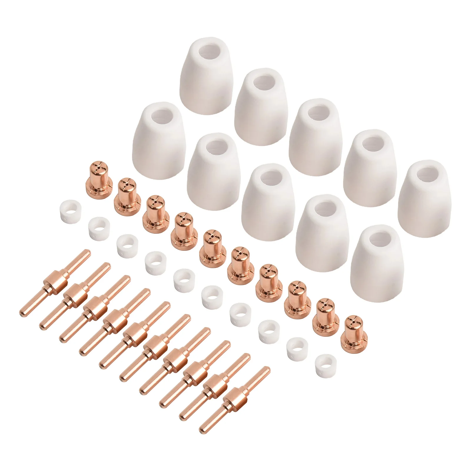 For PT31 LG40 Plasma Torch Accessories 40pcs Including Nozzles Electrodes Shielding Cups Rings for CUT-40 CUT-50 Systems