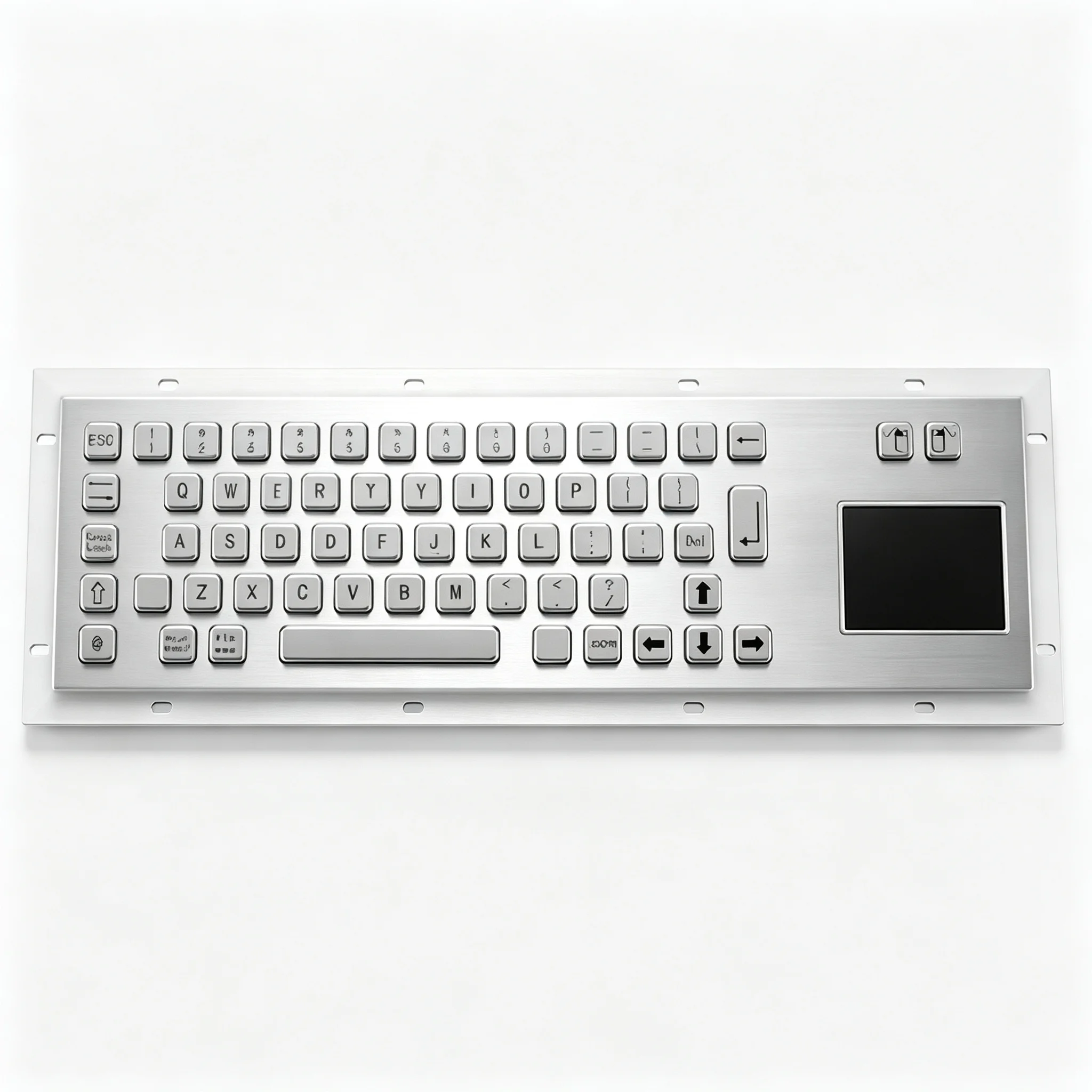 65 Keys Stainless Steel Industrial Metal Keyboard with Touchpad