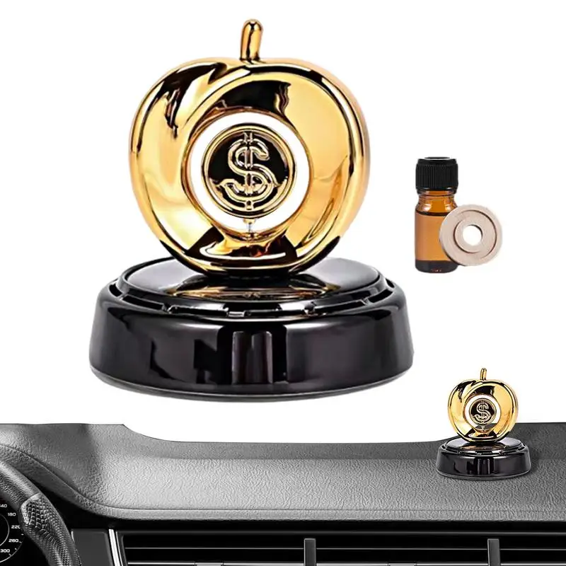 Solar Powered Car Air Freshener Home Interior Fragrance Ornament Rotatable Fragrance Air Purifier Fruit Design For Dining Table