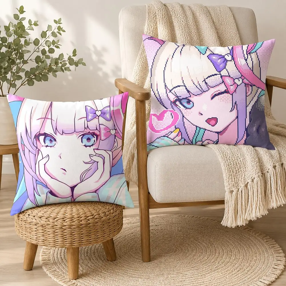 N-needy Girl Overload Cushion Cover Square Decorative Throw Pillow 40x40cm For Sofa Bedroom Living Room Home Decor