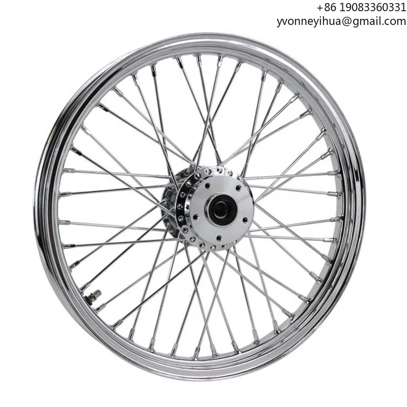

Пользовательские 16 18 19 20 21 23-дюймовые мотоциклетные диски хромированные спицы 21x3,5 40 спиц мотоциклетные колеса для Harley