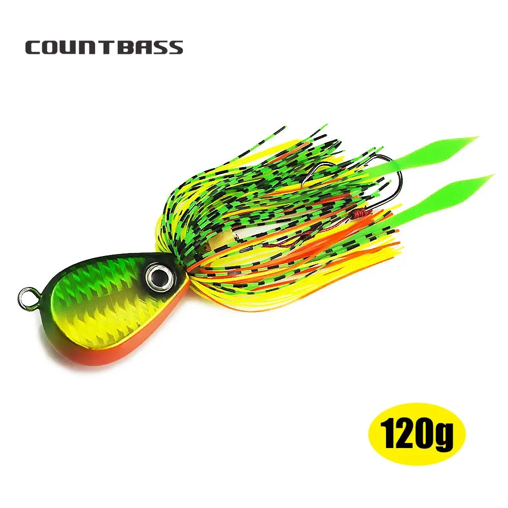 

Countbass 1pc 120g 4.2oz Salty Rubber Jigs, Bottom Madai jigs with rubber hook, Squid trolling Fishing Lures, Snapper Jigs