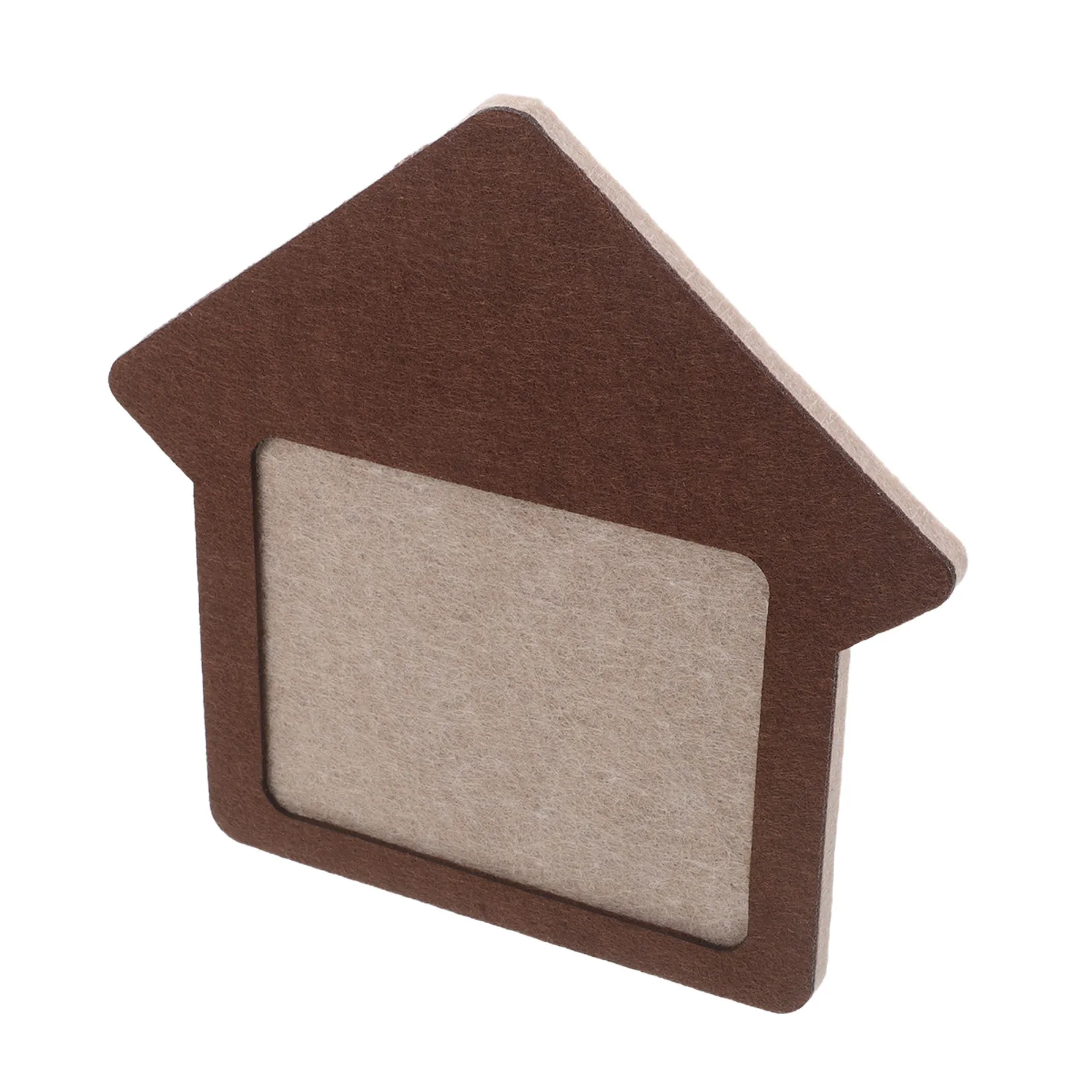

Felt Photo Display Wall Small House Bulletin Board for Brown Decor Office