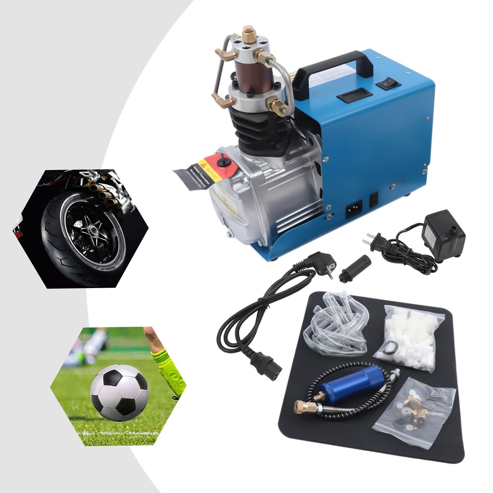 30MPa 1800W High Pressure Air Compressor Pcp Electric Air Pump 4500PSI 300Bar