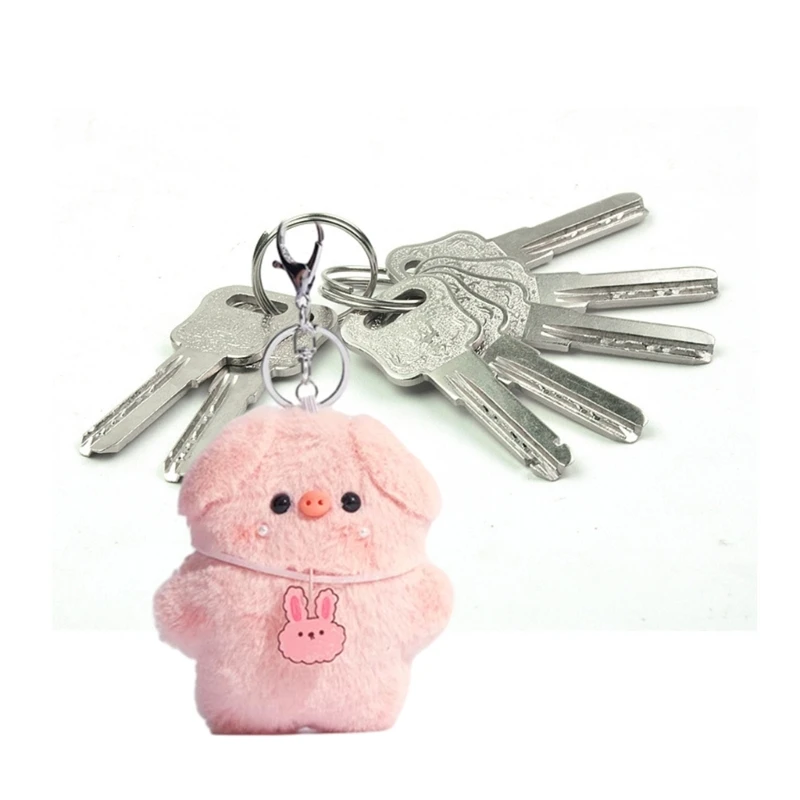 Creative Sunglasses Pig Keychain Soft Stuffed Plush Toy Backpack Pendant