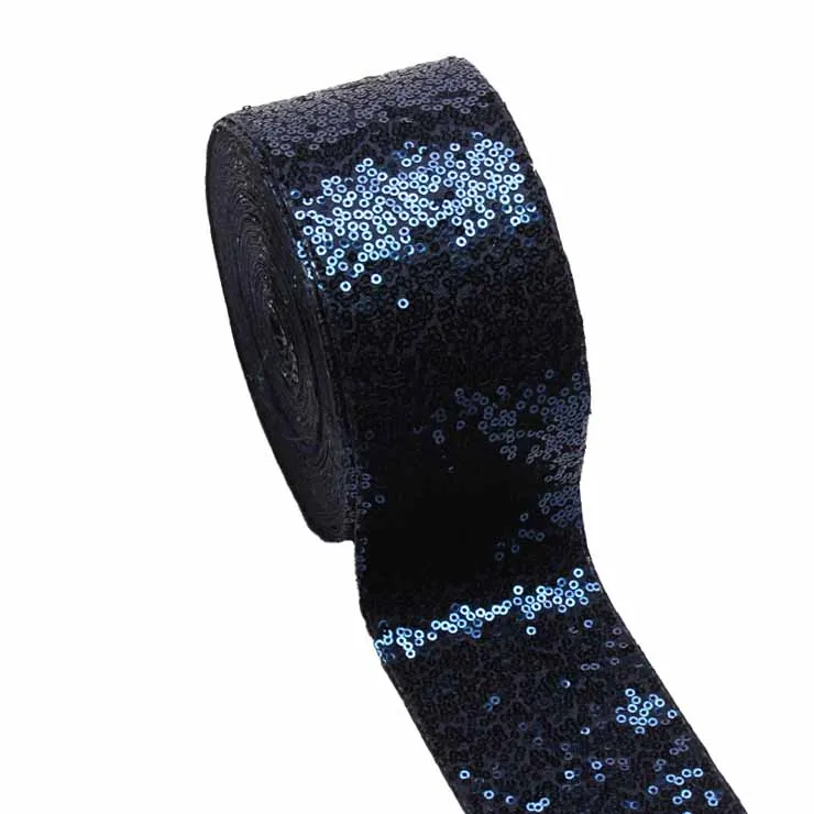 Imagem -04 - Flat Sequin Ribbon para Hairbows Materiais Artesanais Faça Você Mesmo 75 mm 20 Jardas por Lote