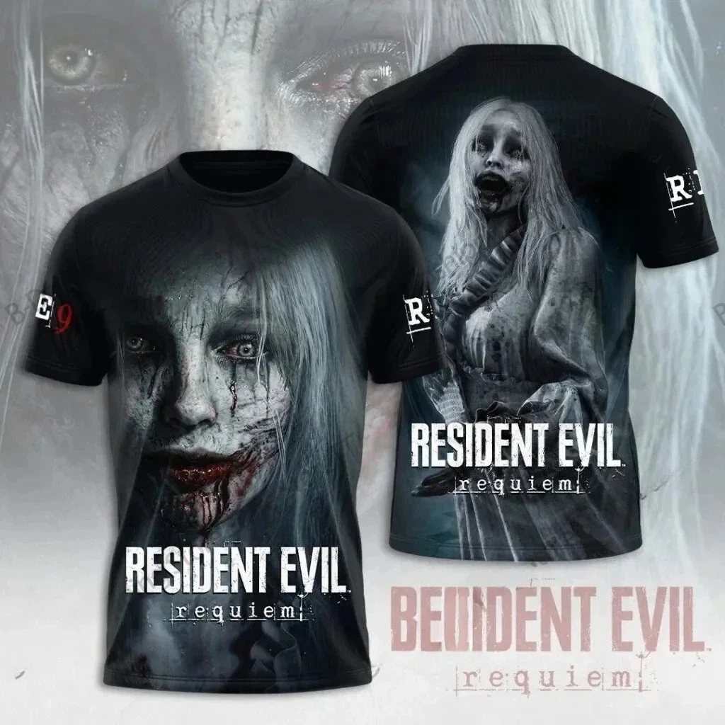 3D Print Short Sleeve Men's T-shirt Streetwear Unisex Retro Dark Horror Scene Graphic T‑Shirt Harajuku  T Shirts for Men