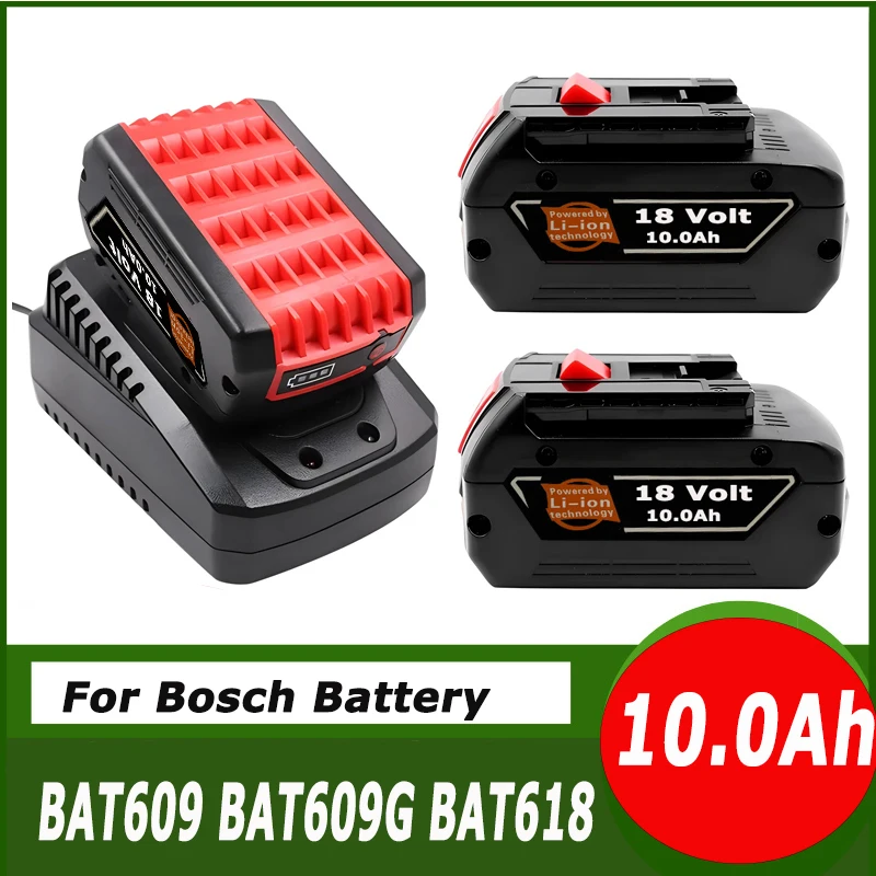 18V 10.0Ah Battery Original for Bosch 18V Professional GBA GBH GSR GSB BAT618 BAT619 BAT607 BAT609 BAT620 Replacement Battery