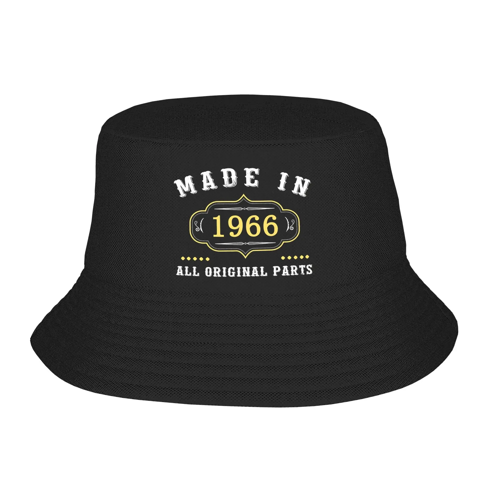 Born In 1966 Vintage Age 60 Years Old Funny 60th Birthday Bucket Hats For Women Summer Vocation Bob Hats For Outdoor Caps