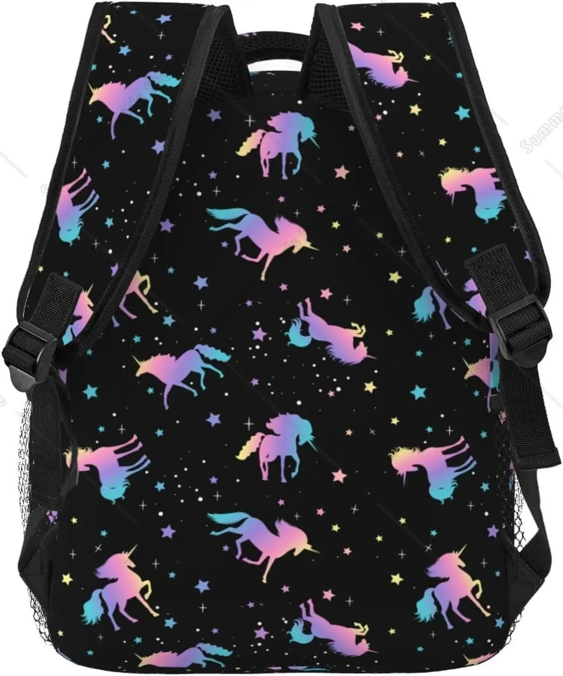 Plecak szkolny dla dziewczynki z motywem jednorożca i gwiazdek, dziewczęcy, na laptopa, duża torba na książki, casualowy plecak na co dzień dla uczniów, dziewcząt, chłopców i dzieci.