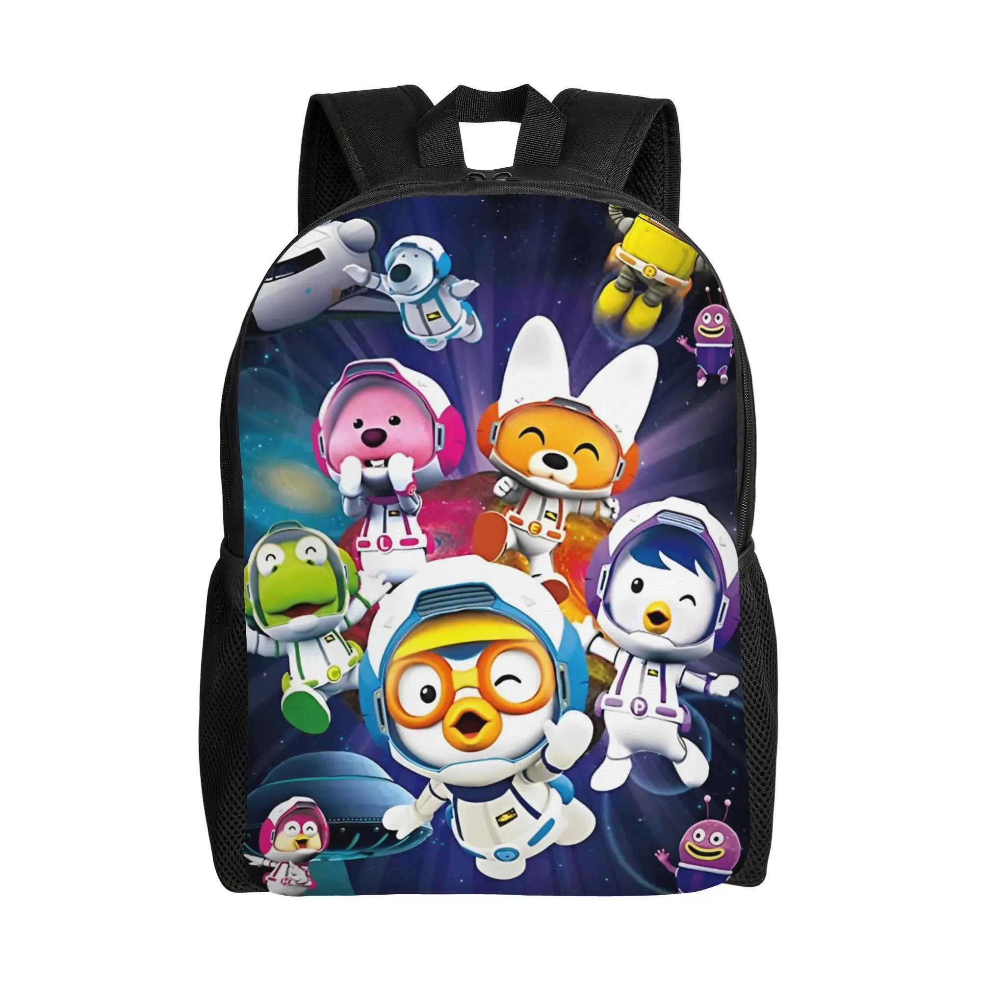 Pororos Cartoon Penguin Backpack  College Backpacks Student Colorful Pattern School Bags Kawaii Rucksack
