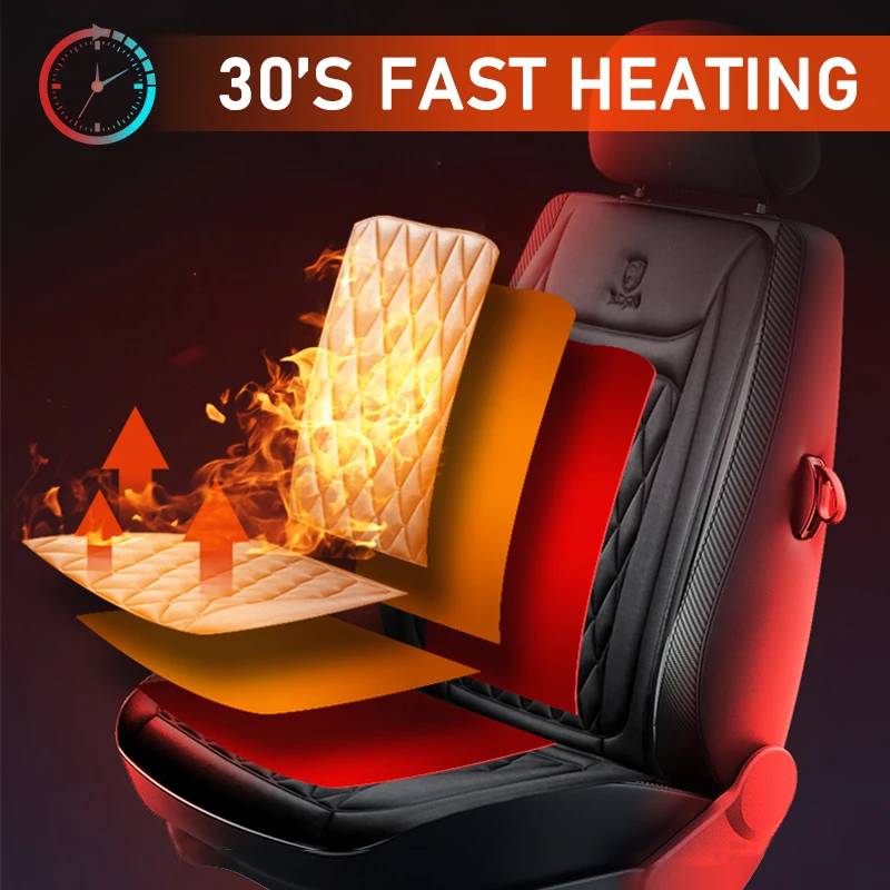 12V Beheizte Auto Sitzkissen Tuch/Flanell Auto Sitz Heizung Winter Wärmer Sitz Heizung Auto Zubehör Heizung Pads set Universal sitzheizung auto – Detail 2