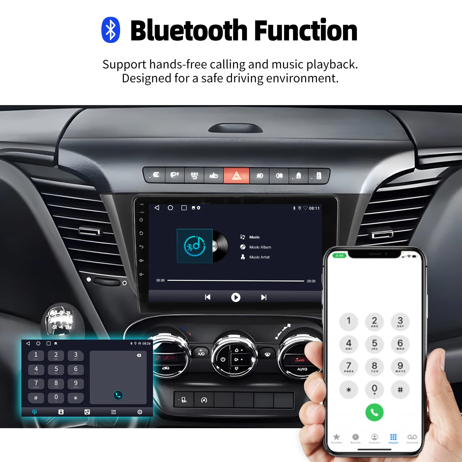 ESSGOO 9-Zoll Wireless Carplay für Iveco Daily 2014-2021 Autoradio Android 15 GPS NAV SWC Bluetooth Wifi RDS USB FM Mirror Link – Detail 11