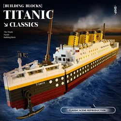 Famous Cruise Ship Building Blocks Titanic of Model Building Bricks 2383PCS Construction Toy for Kids Compatible with Big Brands