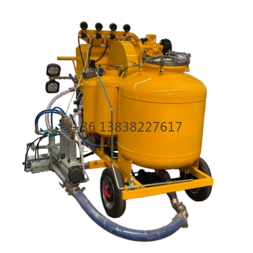 High Efficiency Automatic Two Component Cold Plastic Dot Line Road Marking Machine for Highway Pavement Striping
