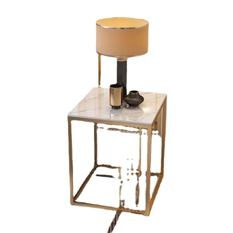 

Metal Iron Coffee Table Corner Cabinet Square Aesthetic Coffee Table Minimalist Unique Design Neubles De Balcony Furnlture