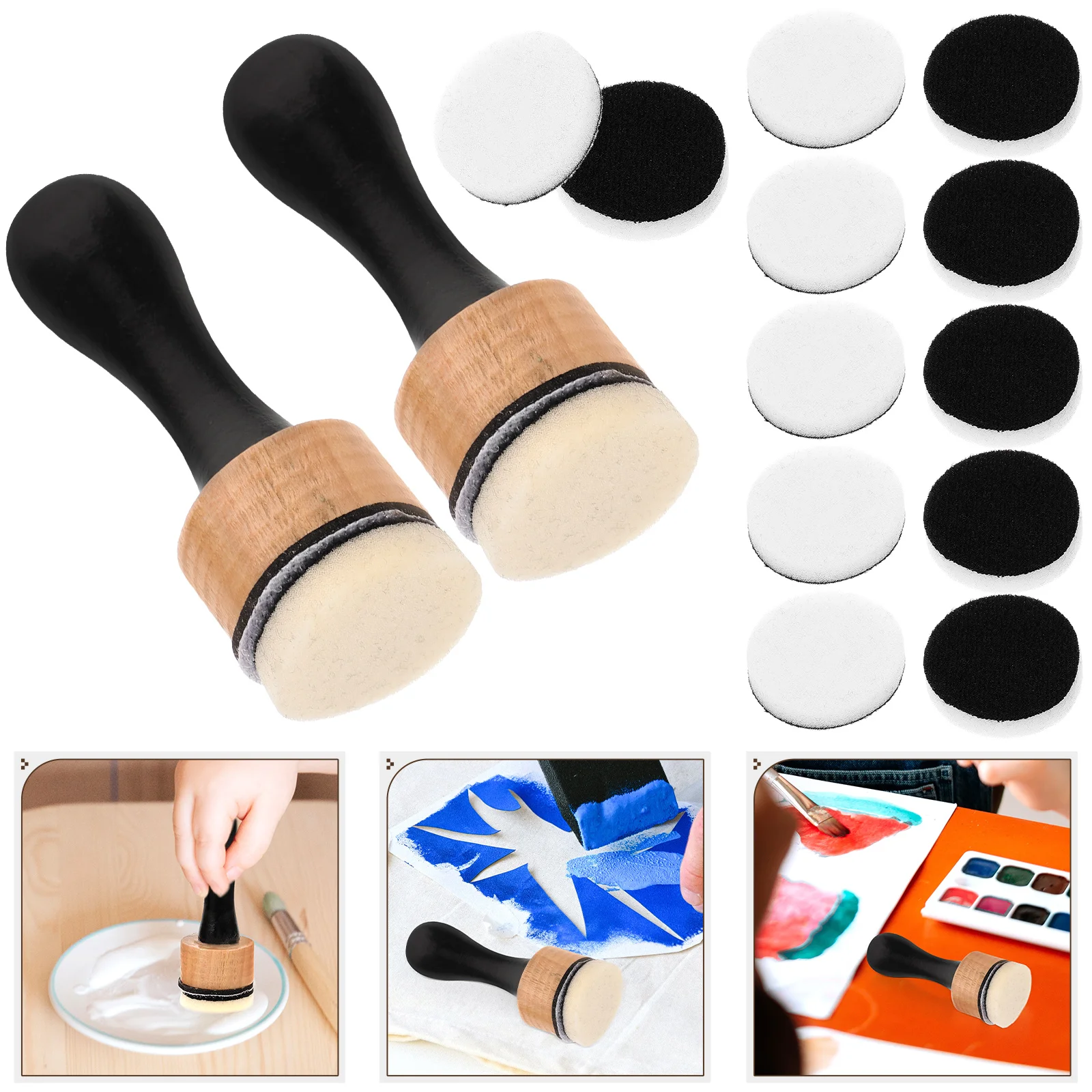 Round Replacement Foam Pad Aid Washable Markers Sticker Maker Blending Ink The Brush