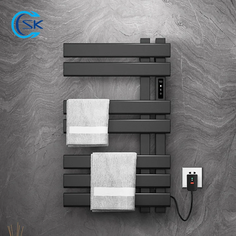 

Bathroom Towel Radiator Electric Towel Rail Smart Touch Thermostatic Electric Heating Towel Rack 220V Energy Saving Towel Warmer