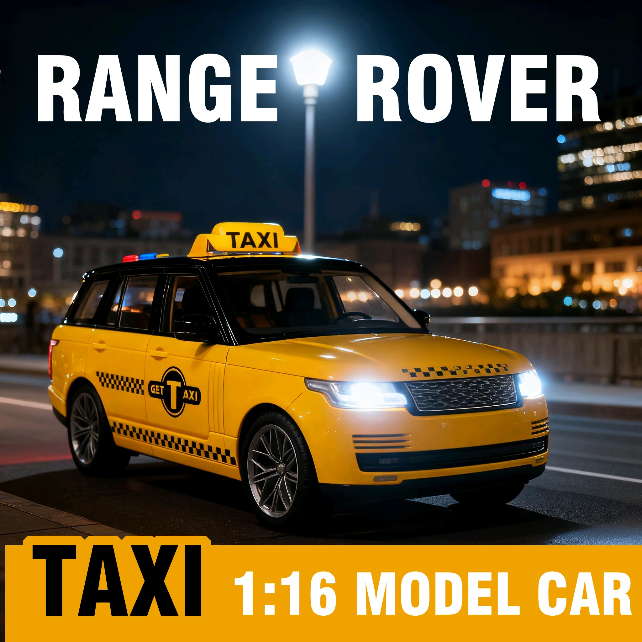 

TAXI 1:16 модель автомобиля такси инерция со световыми и звуковыми эффектами игрушка в подарок для мальчиков и девочек, детей, взрослых, подарок на день рождения