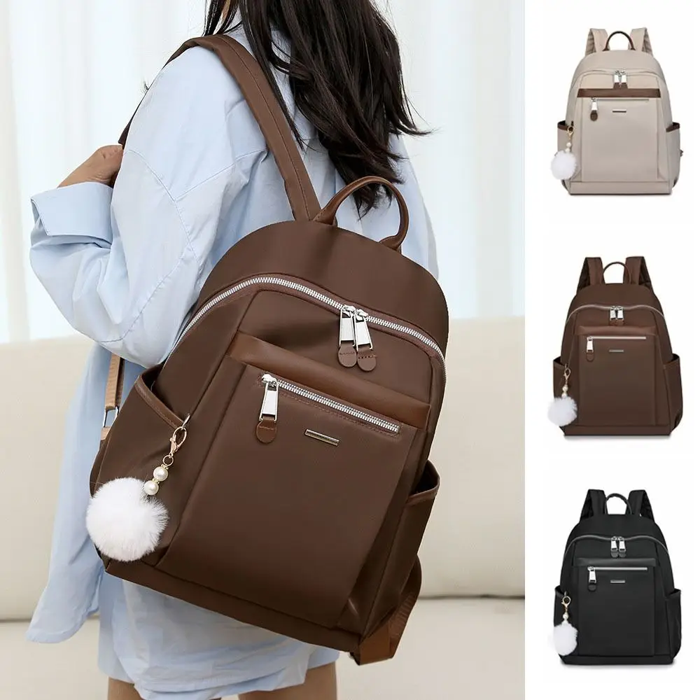 

Waterproof Nylon Shoulder Bag Large Capacity Simple Girl's Retro Backpack New Design Travel College Students School Bags Girls