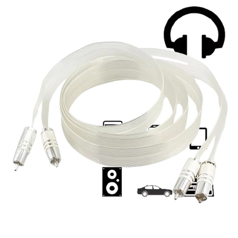 

High-Fidelity RCA Interconnect with Silver-Plated Connectors 0.5m Single Unit Red Plug Model RD-500​
