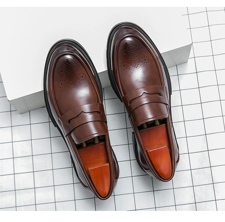 Zapatos Brogue clásicos para hombre, zapatos de cuero de tendencia para bodas y eventos sociales, zapatos de vestir de alta calidad para hombre, zapatos informales de negocios para hombre