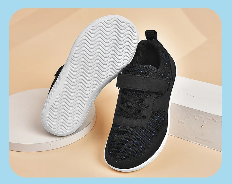 Kleines großes Kind, breite Barfußschuhe, Jungen und Mädchen, minimalistische Turnschuhe, Kinder-Wanderschuhe, Skate, flach, leicht, rutschfest, natürlich – Detail 7