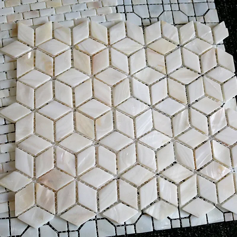 Shell Mosaic Tile Natural White Mother of Pearl Wall Backsplash Bathroom Tiles MOP191 sheet