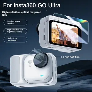 Bilashmart Insta360 GO Ultra 9H Tempered Glass Film anti scratch Carrying Bag Protective Case Insta360 GO Ultra Camera Accessories